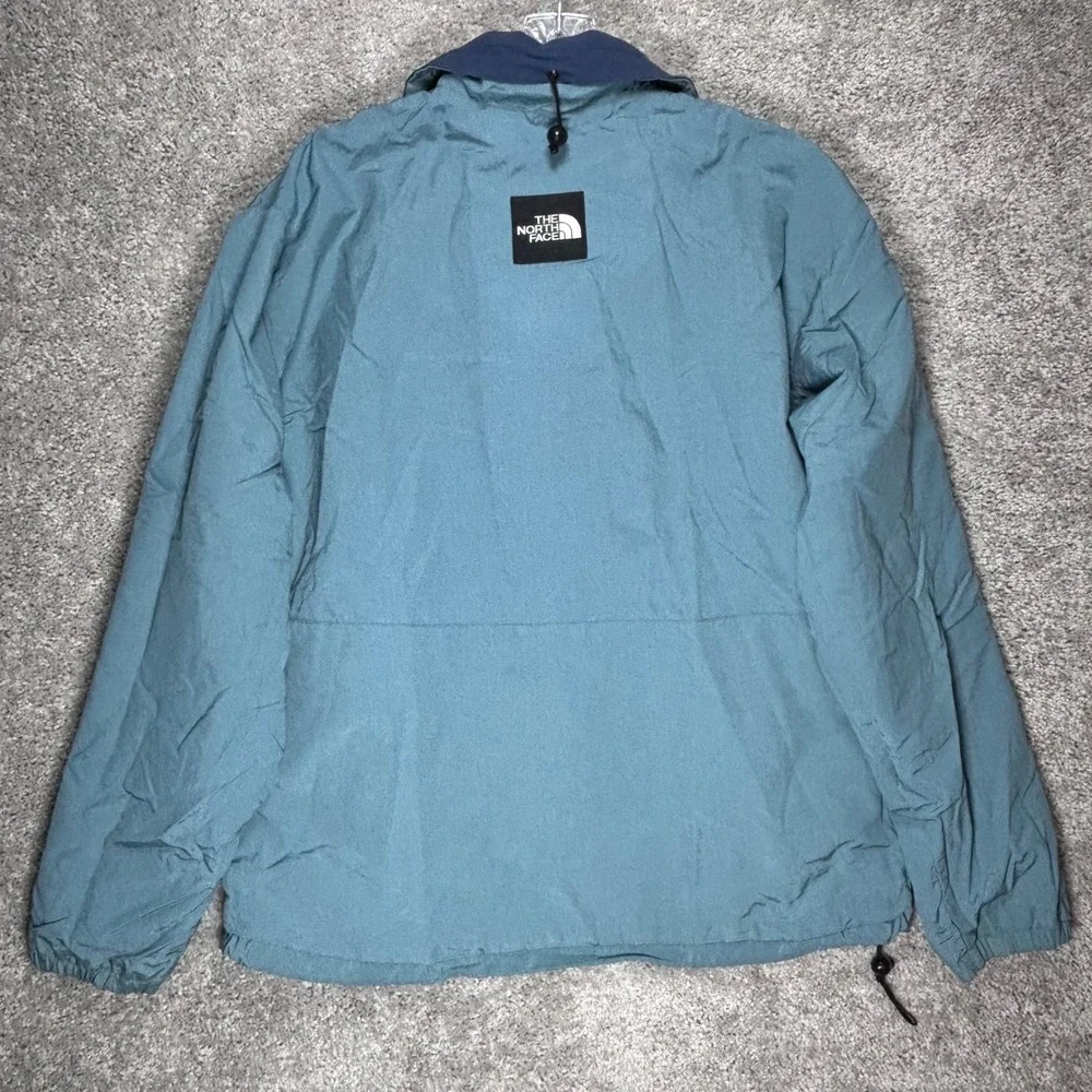 The North Face Mens Reversible Half Zip Anorak Jacket Blue Teal Orange‎ Large